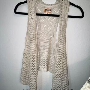 Mudd Crochet Vest Size M